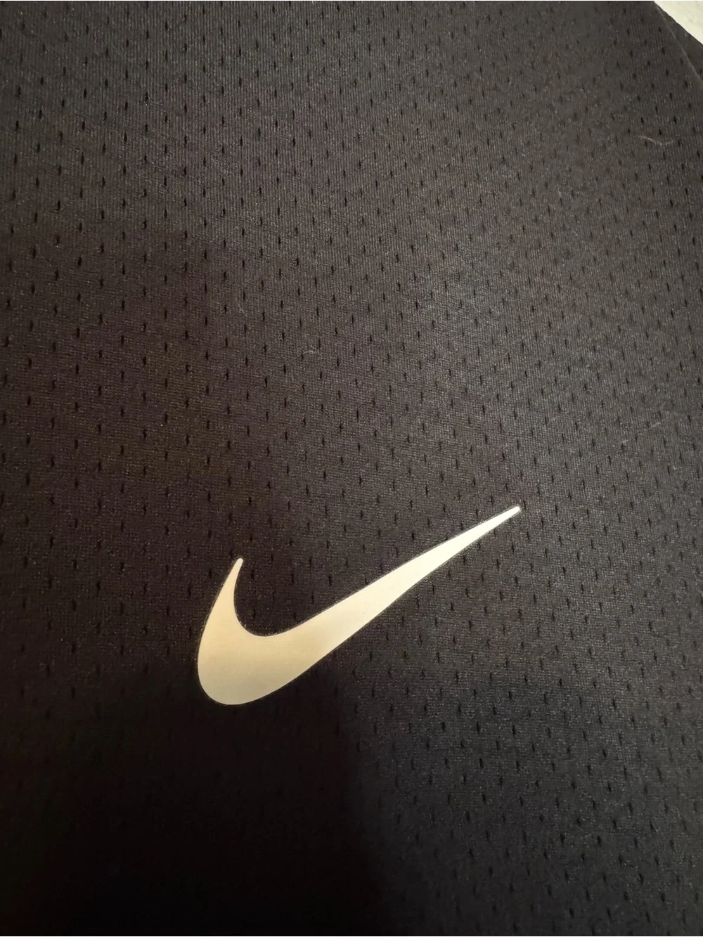 Nike swim men’s cropped Black Muscle Tank with White Swoosh size large